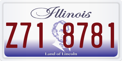 IL license plate Z718781