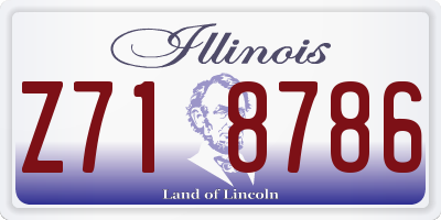 IL license plate Z718786