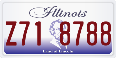IL license plate Z718788