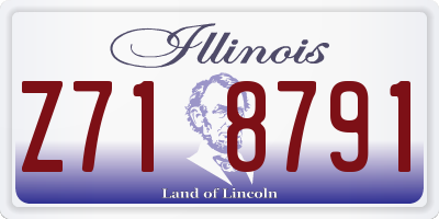 IL license plate Z718791