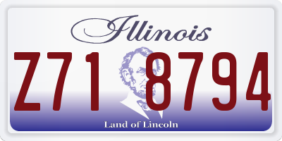 IL license plate Z718794