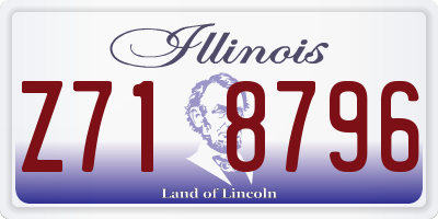 IL license plate Z718796