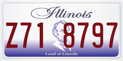 IL license plate Z718797