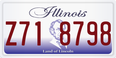 IL license plate Z718798