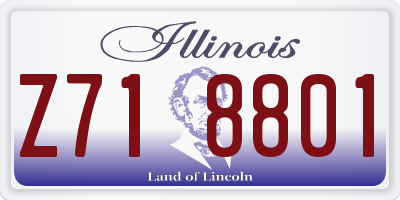 IL license plate Z718801