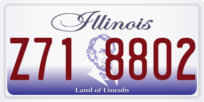 IL license plate Z718802