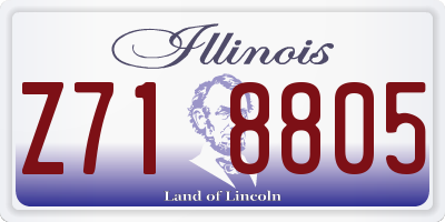 IL license plate Z718805