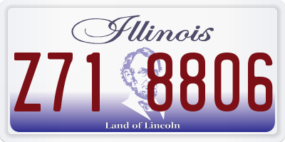 IL license plate Z718806