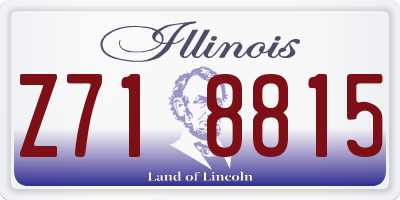 IL license plate Z718815