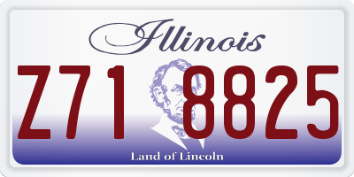 IL license plate Z718825