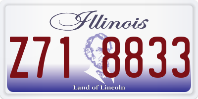 IL license plate Z718833