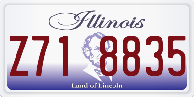 IL license plate Z718835