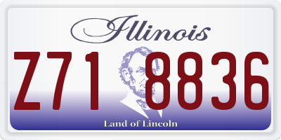 IL license plate Z718836