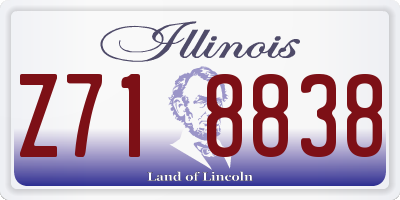 IL license plate Z718838