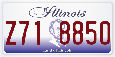 IL license plate Z718850