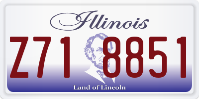 IL license plate Z718851