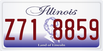 IL license plate Z718859