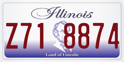 IL license plate Z718874