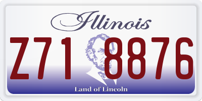IL license plate Z718876