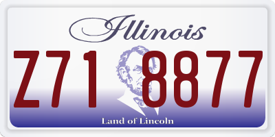 IL license plate Z718877