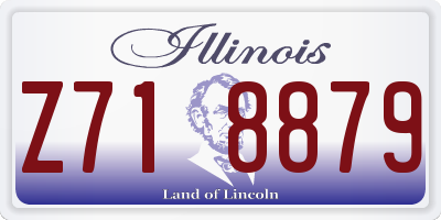 IL license plate Z718879