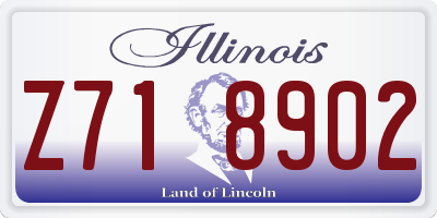 IL license plate Z718902