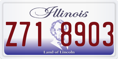 IL license plate Z718903