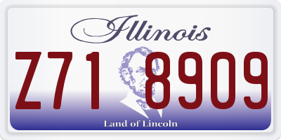 IL license plate Z718909