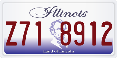 IL license plate Z718912
