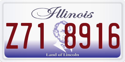 IL license plate Z718916