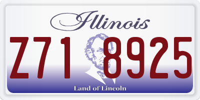 IL license plate Z718925