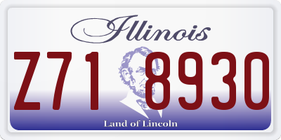 IL license plate Z718930