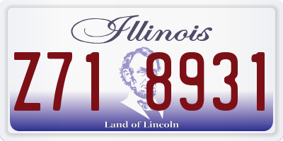 IL license plate Z718931