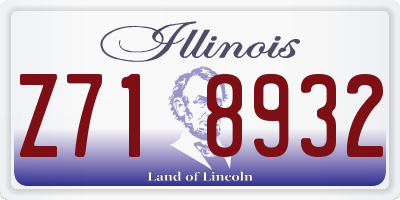 IL license plate Z718932
