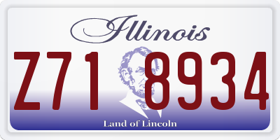 IL license plate Z718934