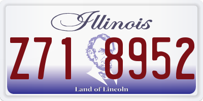 IL license plate Z718952