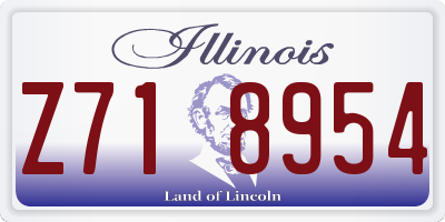 IL license plate Z718954