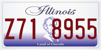IL license plate Z718955