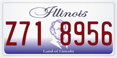 IL license plate Z718956