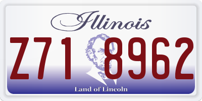 IL license plate Z718962