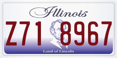 IL license plate Z718967