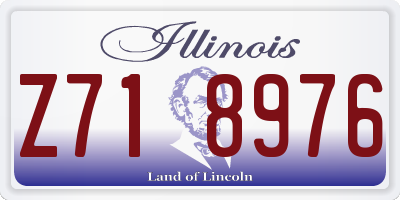 IL license plate Z718976