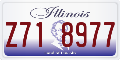 IL license plate Z718977
