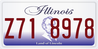 IL license plate Z718978