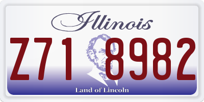 IL license plate Z718982