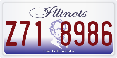 IL license plate Z718986