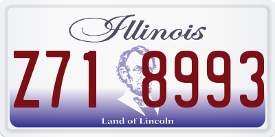 IL license plate Z718993