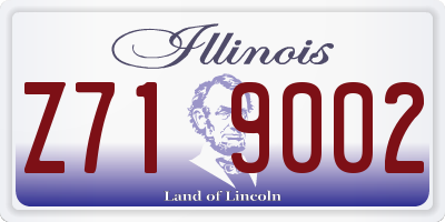 IL license plate Z719002