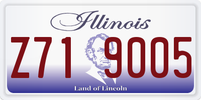 IL license plate Z719005