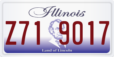 IL license plate Z719017